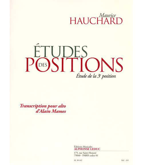 Hauchard M. - Studie van de derde positie - Altviool