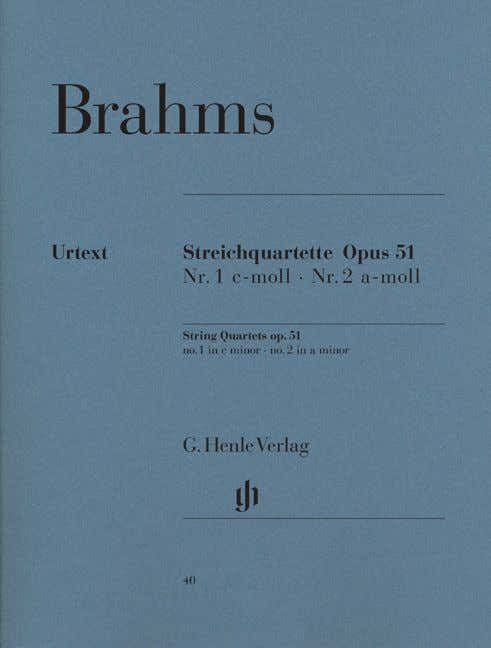 Brahms J. - Strijkkwartetten in c klein en a klein Op. 51