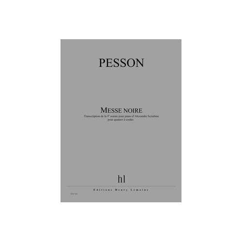 Jobert Pesson - Messe Noire - Quatuor À Cordes