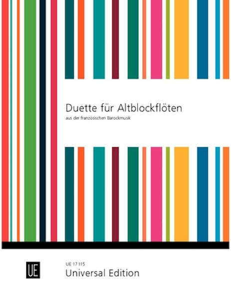 Universal Edition Duette Für Altblockflöten aus der Französischen Barockmusik