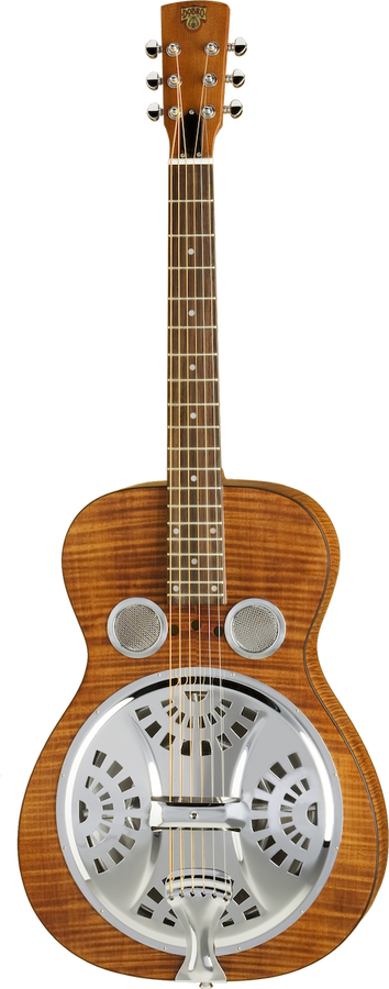 Dobro Hound Dog Deluxe ronde hals vintagebruin