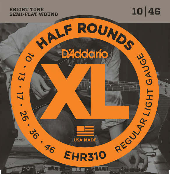 D'ADDARIO EHR310 HALF ROUND ELECTRIC GUITAR STRINGS REGULAR LIGHT 10-46