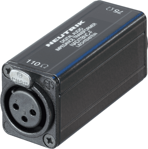 Audio-aansluitingen Accessoires Impedantietransformatoren AES/EBU XLR 3-polig female /