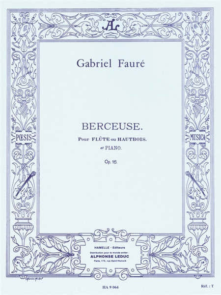 Leduc Berceuse Op.16 pour flûte ou hautbois et piano