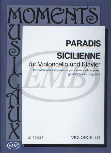 EMB (Editio Musica Budapest) PARADIS - SICILIENNE - VIOLONCELLE ET PIANO