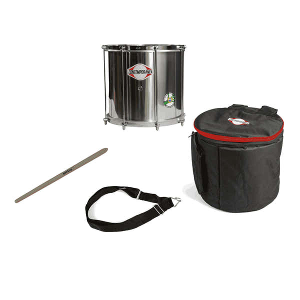 Contemporanea Pack C-REP03 Repinique Aluminium Pro-serie 12"X30CM + Hoes + Riem + Mallet
