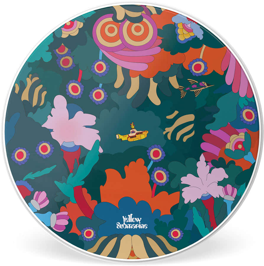 INK22YELSUB-3 - Yellow Submarine Resonant Bass Drumhead Under the Sea 22 inch