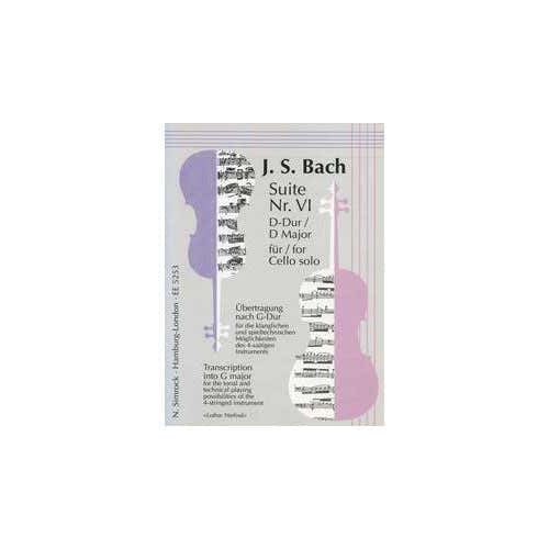 Bach J.S. - Suite No.6 in G groot BWV 1012 - Cello