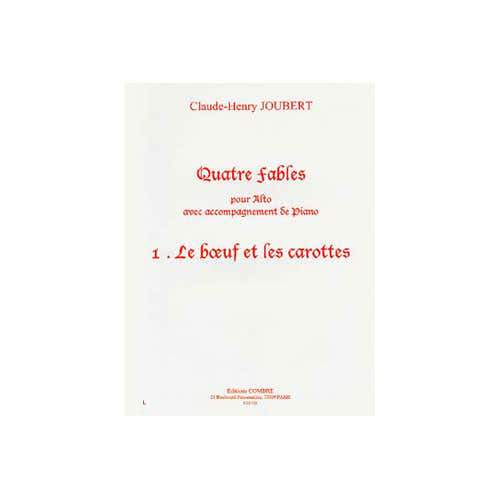 Joubert CLAUDE-henry - Fabels (4) Nr.1 De os en de wortelen - Altviool en piano