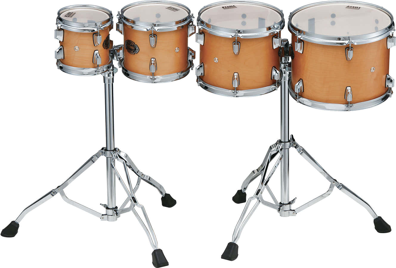 LOW-PITCHED 4PC CONCERT TOM SET VINTAGE ANTIQUE MAPLE
