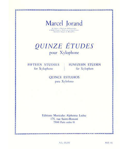 Jorand - Quinze Etudes Pour Xylophone
