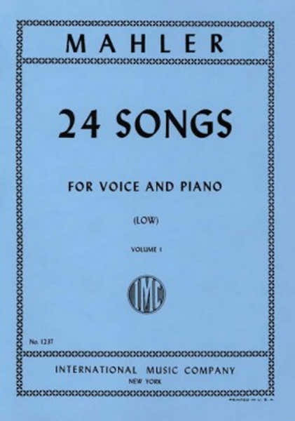 Mahler Gustav - 24 Songs Vol.1 - Low Voice