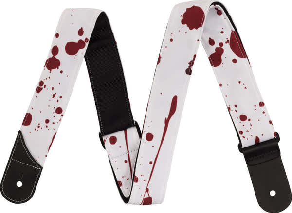 Jackson Guitars Spatwaterbestendige Riem Wit en Rood van 2"