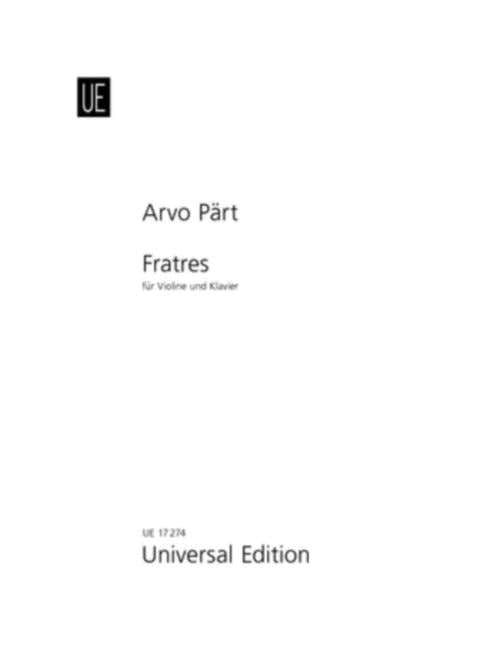 Part A. - Fratres - Violon et Piano