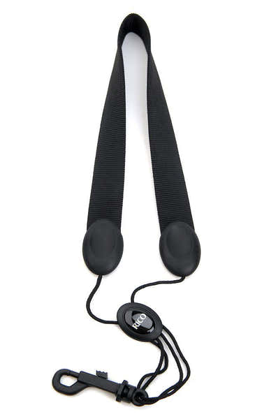 SAXOPHONE STRAP SOPRANO/ALTO BLACK NYLON SNAP HOOK