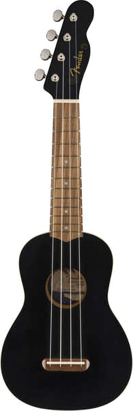 Fender Venice sopraan-ukelele WN zwart