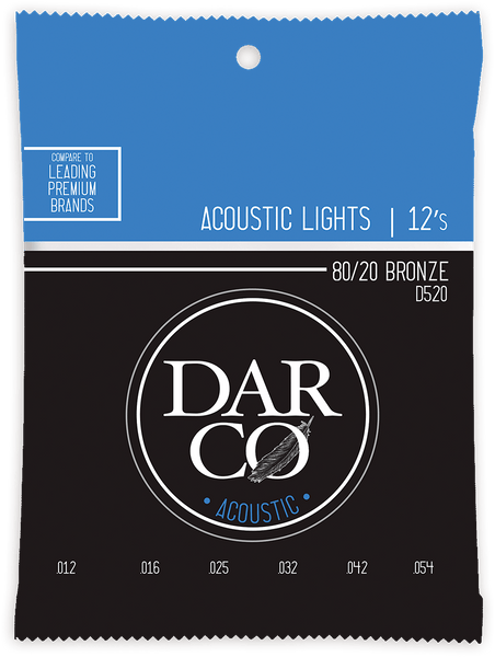 ACOUSTIC STRINGS 80/20 BRONZE DARCO ACOUSTIC LIGHT SET 80/20