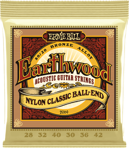 Ernie Ball EARTHWOOD NYLON CLASSIC BALL END 28-42 2069