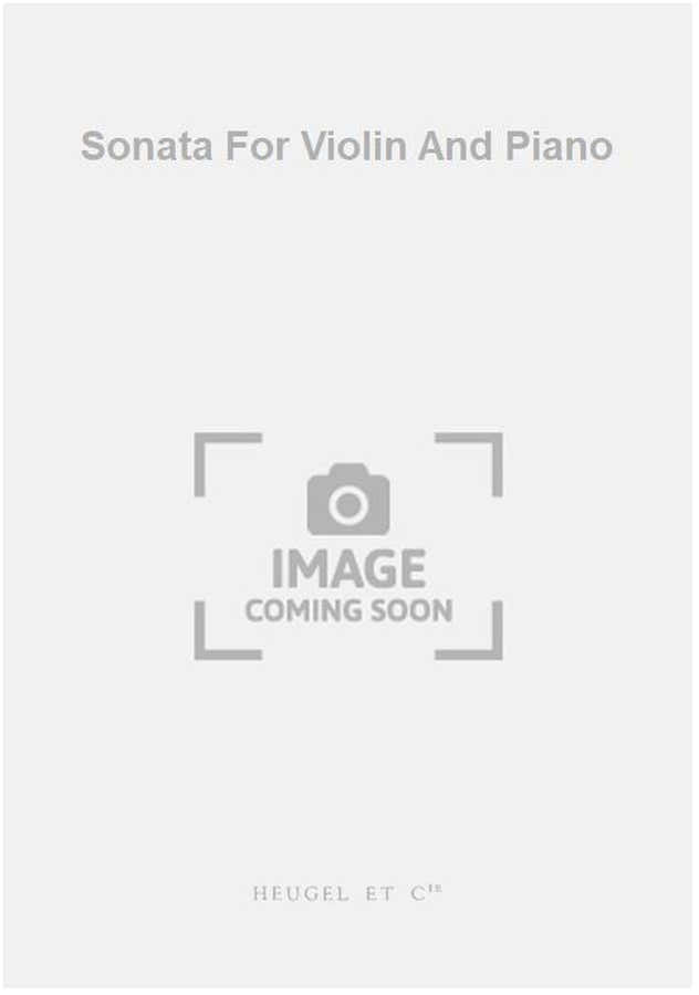 Sonata For Violin And Piano