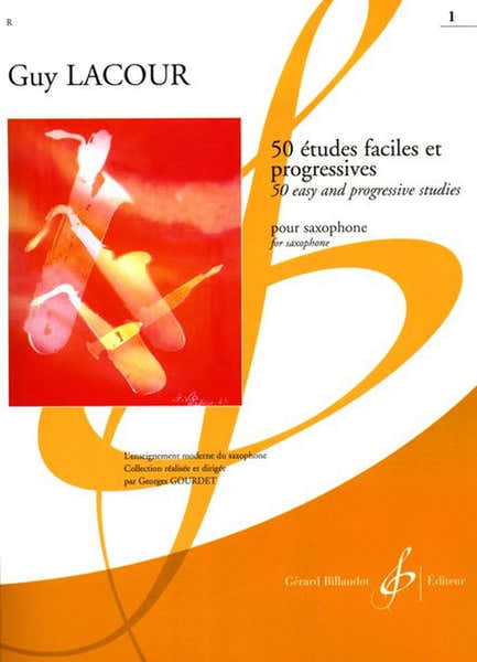 Billaudot 50 Études Faciles Pour Saxophone Vol.1 - Lacour
