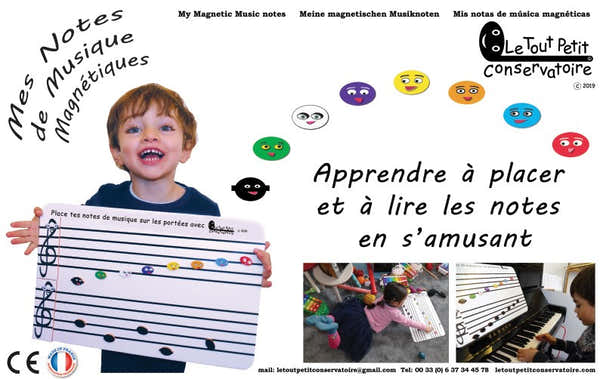 Le Tout Petit Conservatoire Mijn magnetische muzieknoten