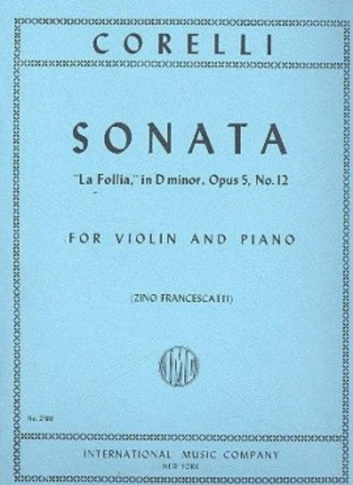 Corelli A. - Sonata Op.5 N°12 "la Follia" - Viool & Piano