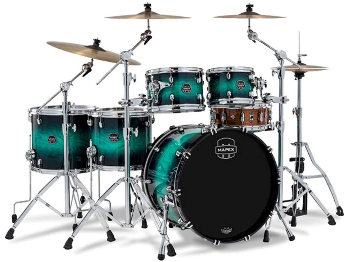 MAPEX SATURN VI STUDIO 22" Marineblauw-turquoiseburst