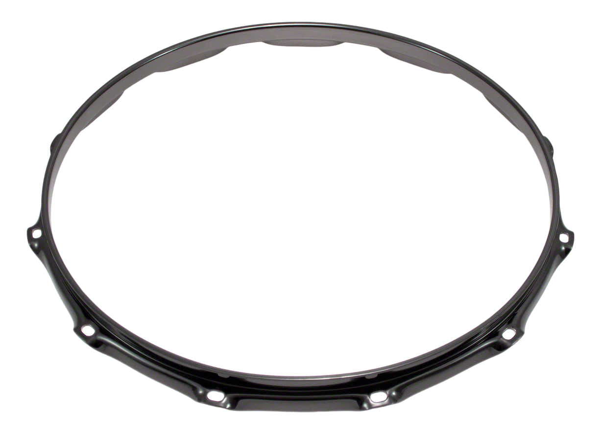 H23-14-12BK - 14" 12 HOLES BLACK 2.3MM SUPER TRIPLE FLANGE DRUM HOOP