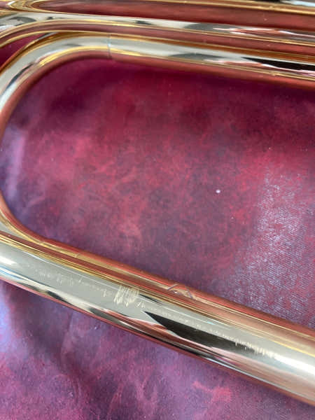 SML Paris CAVALRY TRUMPET MIB - VERNISHED BRASS - COVER - B Stock
