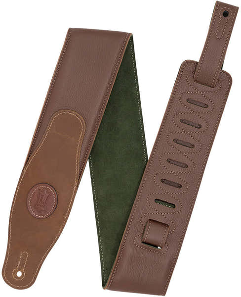 Levys Gewatteerd Leer 7,6cm - Bruin-Groen