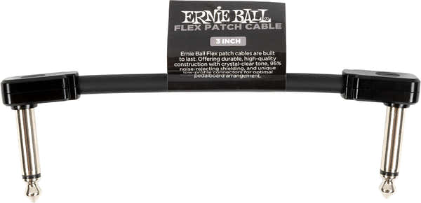 Ernie Ball PATCH CABLE FLEX 7,5CM - BLACK
