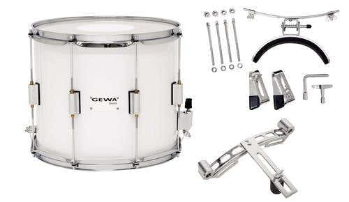 Gewa MARCHING SNARE DRUM 14" x 10" BIRCH WHITE