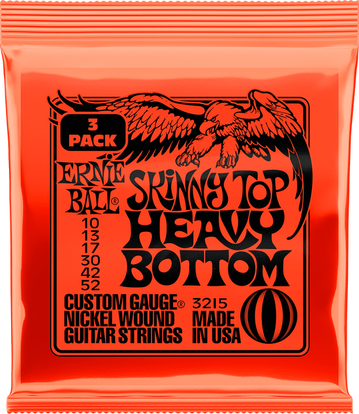 Ernie Ball 3215 Skinny Top Heavy Bottom 10-52 Pak van 3