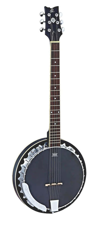 Banjo 6-Snarig Elektrisch Zwart