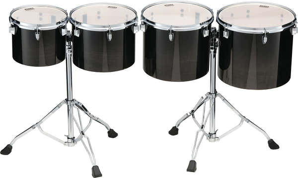 Tama MID-PITCHED 4PC SINGLE HEAD CONCERT TOM SET TRANSPARENT BLACK FADE