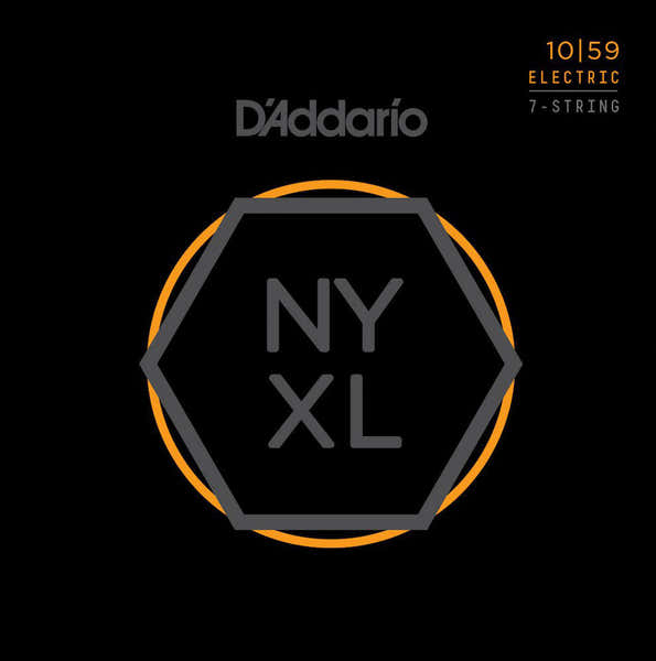 D'ADDARIO STRINGS FOR ELECTRIC GUITAR 7 STRINGS NYXL1059 NICKEL NET REGULAR LIGHT 10-59