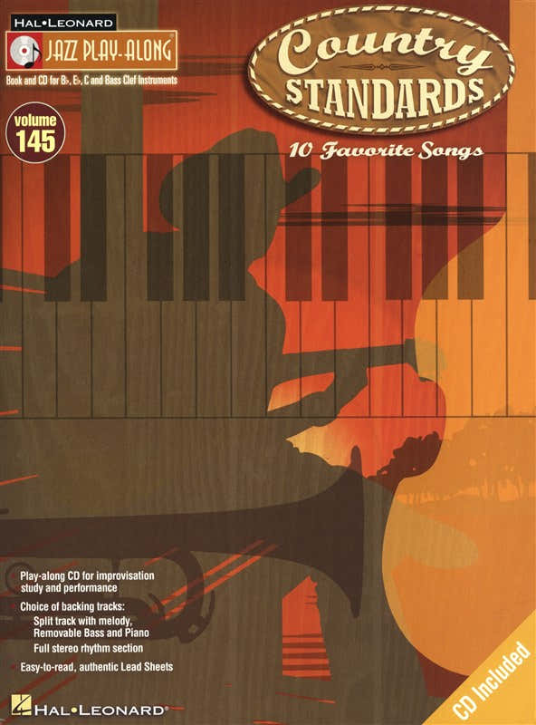 JAZZ PLAY ALONG VOLUME 145 COUNTRY STANDARDS ALL INSTRUMENT + CD - E FLAT INSTRUMENTS