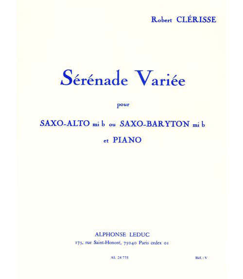 Clerisse Robert - Serenade Variee - Saxophone & Piano