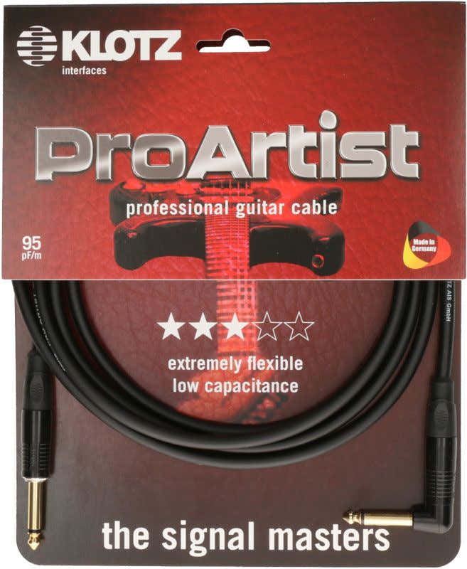 Pro Artist Instrumentkabel 3M Mono Jack - Haakse Mono Jack