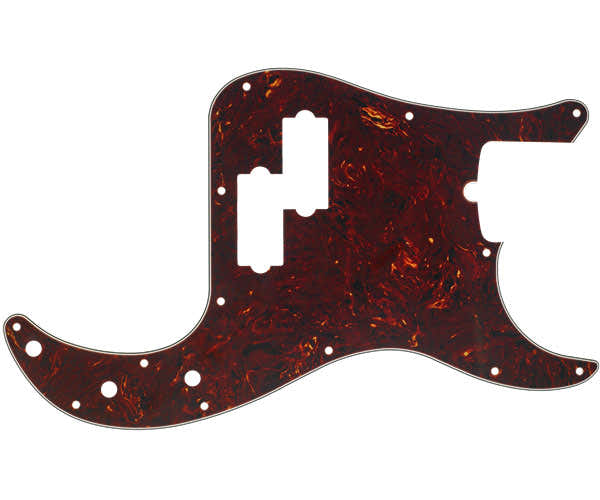 Slagplaat voor Precision Bass met 13-gaatsbevestiging (met uitsparing voor halspen) schildpad 4-laags