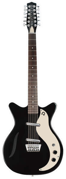 Danelectro Vintage 12STR Hoogglans zwart