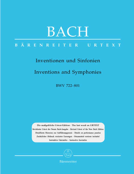 Barenreiter Bach J.S. - Inventions et Symphonies BWV 772-801 - Piano