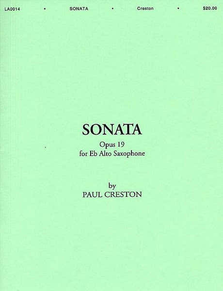 Shawnee Press Creston P. - Sonata Op.19 - Saxophone Alto