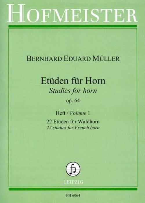 Muller B.E. - Etudes Op. 64 Deel 1 : 22 Etudes - Hoorn