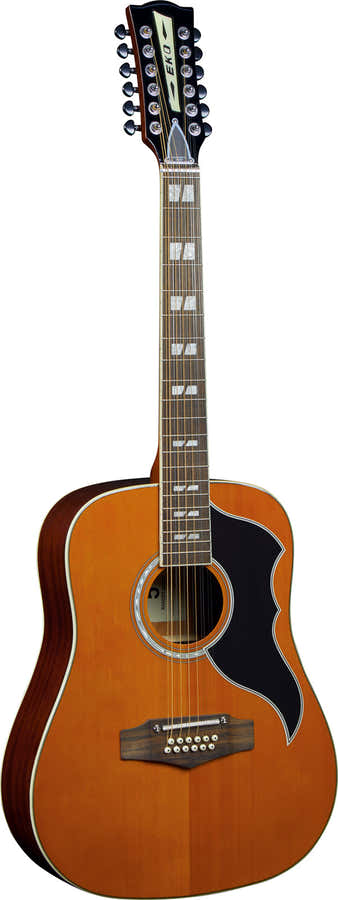 Ranger XII EQ Vintage-heruitgave Dreadnought Natural Top Gebeitst