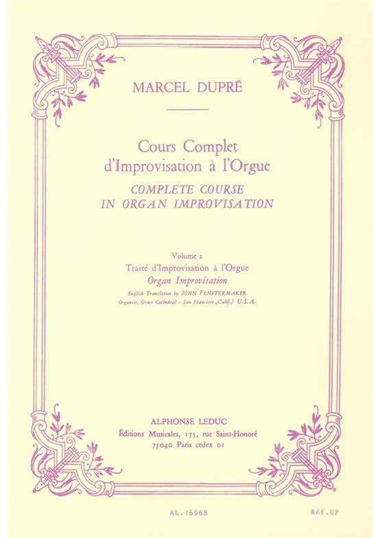 Cours complète d'improvisation à l'Orgue Vol. 2
