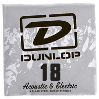 Dunlop ELECTRIC STRINGS NICKEL PLATED STEEL UNIT SOLID STEEL 018