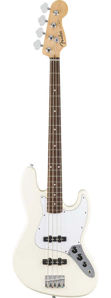 Standaard Jazz Bass LRL witte slagplaat Olympic White