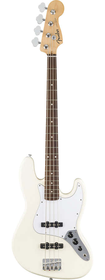 Standaard Jazz Bass LRL witte slagplaat Olympic White