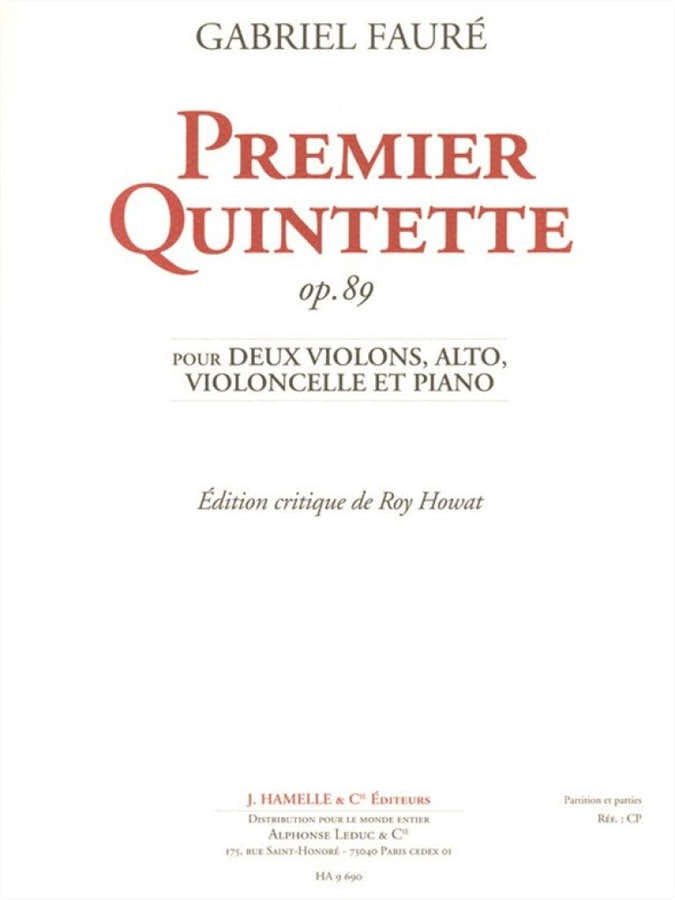 Faure Gabriel - Quintette N°1 Op.89 - Dirigent & Partijen